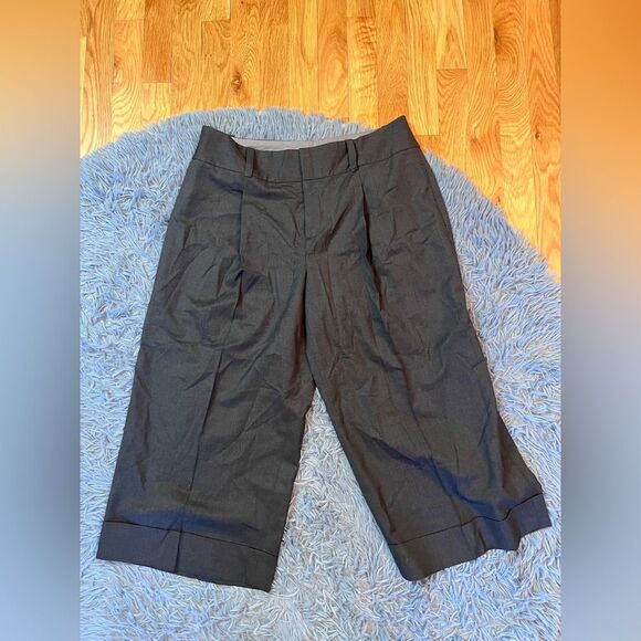 Valette Gray Wool Culotte Pants Cropped Size 8 - Picture 1 of 6